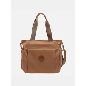Vibrant Yeppi Nylon Solid Color Tote Bag