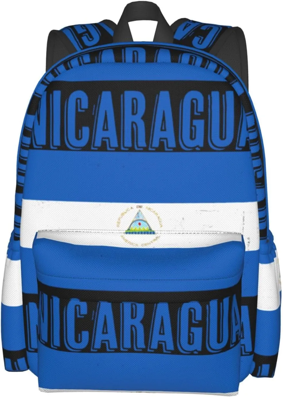 Vintage Nicaragua Flag Backpack Large Capacity Backpack Lightweight Double Shoulder Bag For Women Men Travel
