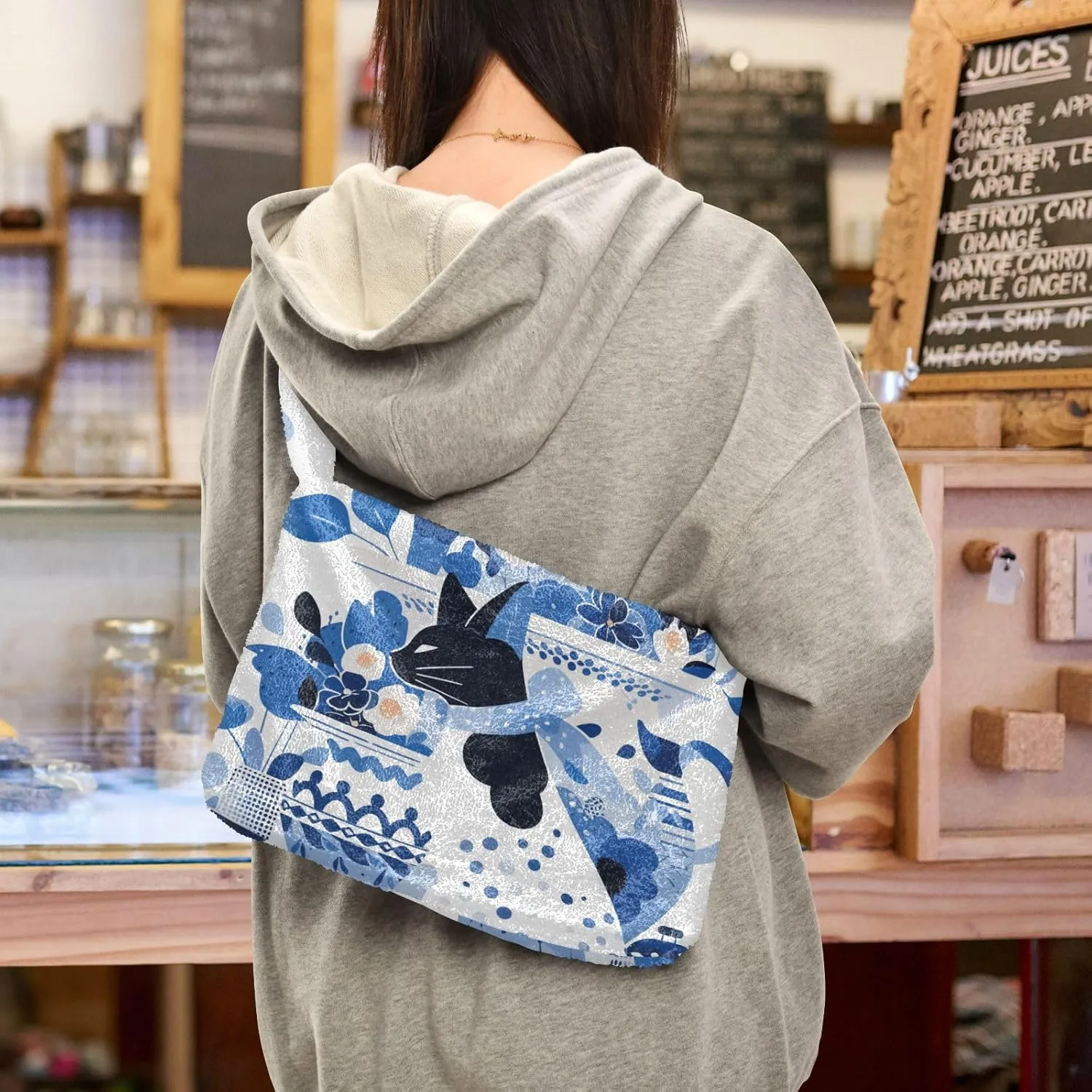 Vintage Plant Rose Dragonfly Wind Shoulder Tote Bag, Soft Shoulder Bag, Shoulder Handbag Women