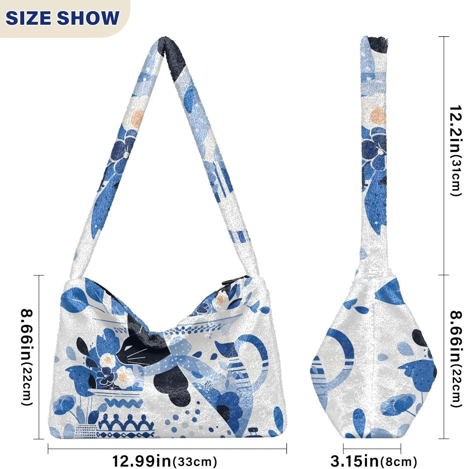 Vintage Plant Rose Dragonfly Wind Shoulder Tote Bag, Soft Shoulder Bag, Shoulder Handbag Women