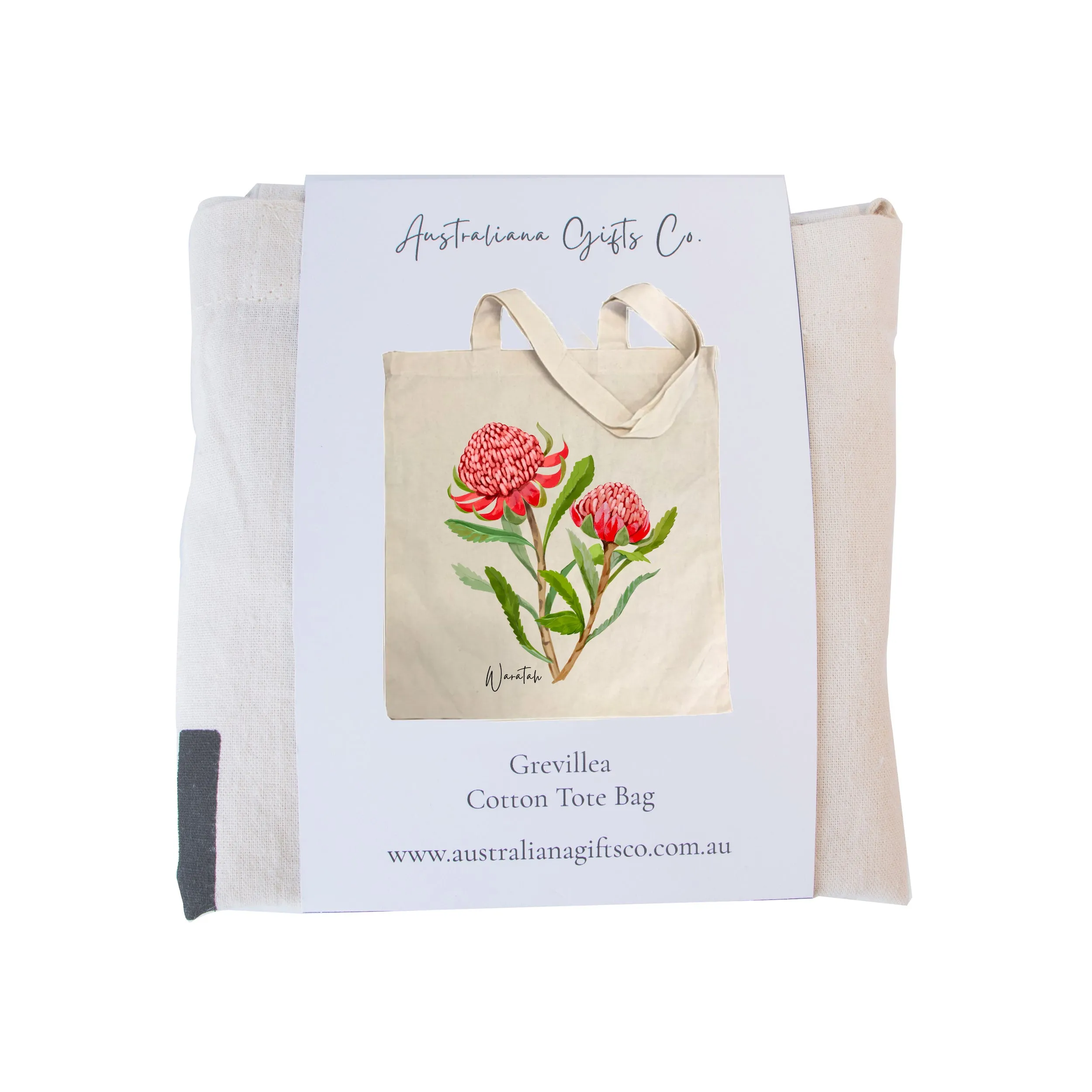 Waratah Cotton Tote Bag