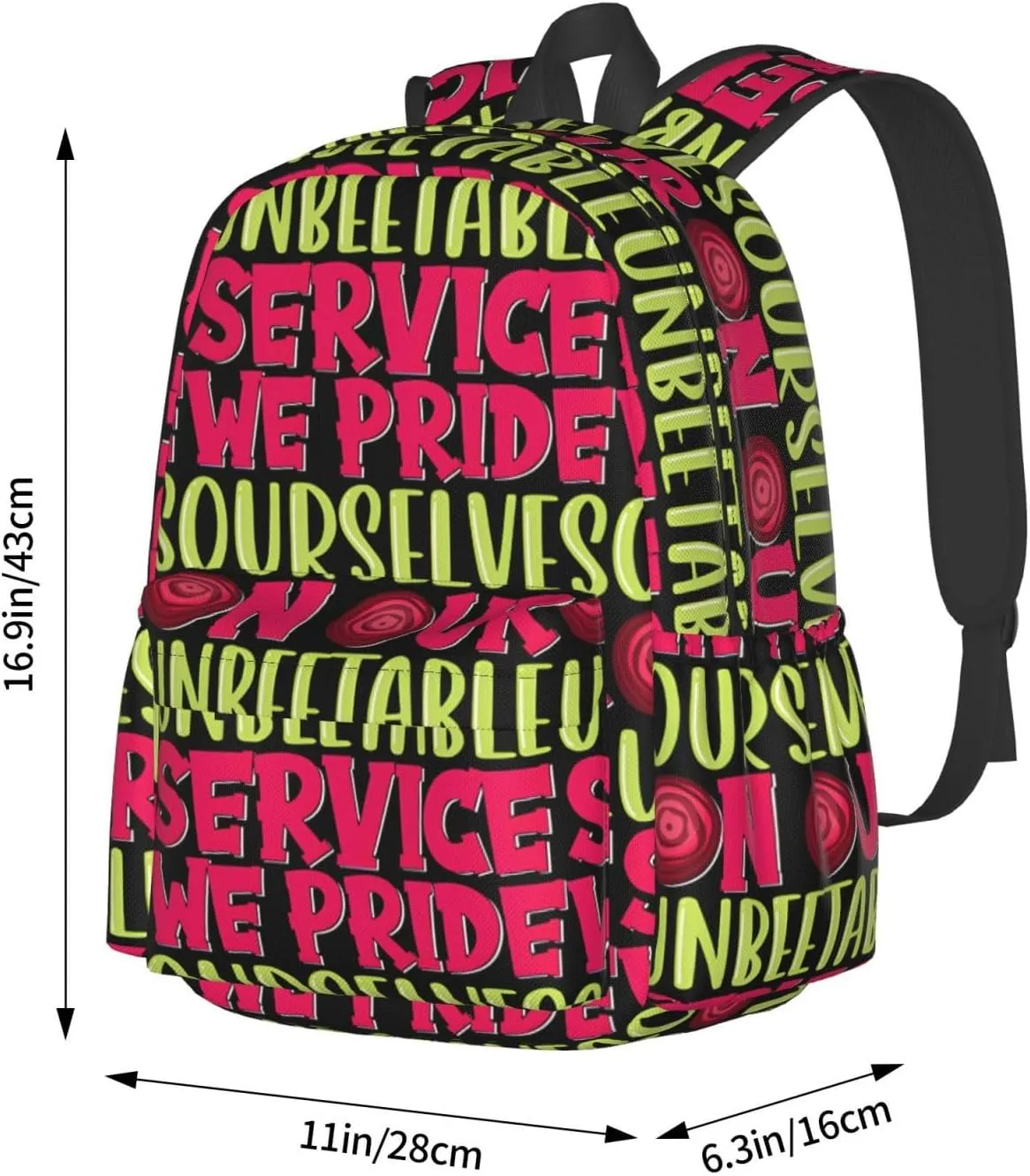 We Pride Ourselves On Our Unbeatable Service Backpack Casual Laptop Backpack Large Capacity Double Shoulder Bag Travel Daypack For Women Men