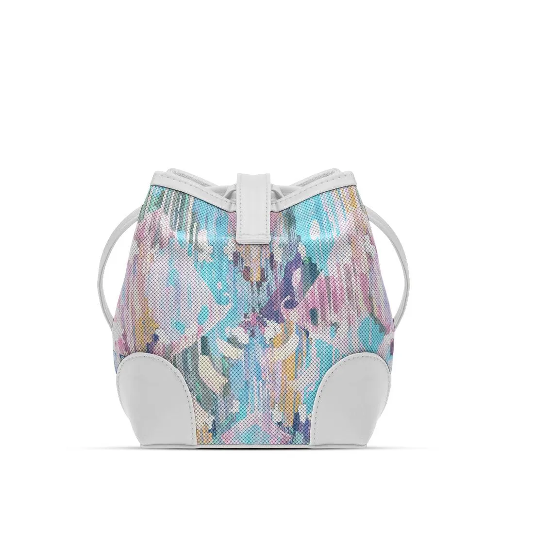 White Bucket Bags Vibrant purple