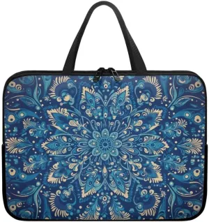 White Daisy Ladybug Laptop Bag Polka Dots Daisy Notebook Bags Border Collie Computer Case for Laptop or Tablet
