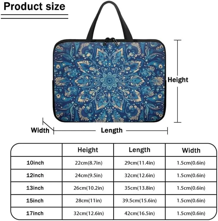 White Daisy Ladybug Laptop Bag Polka Dots Daisy Notebook Bags Border Collie Computer Case for Laptop or Tablet