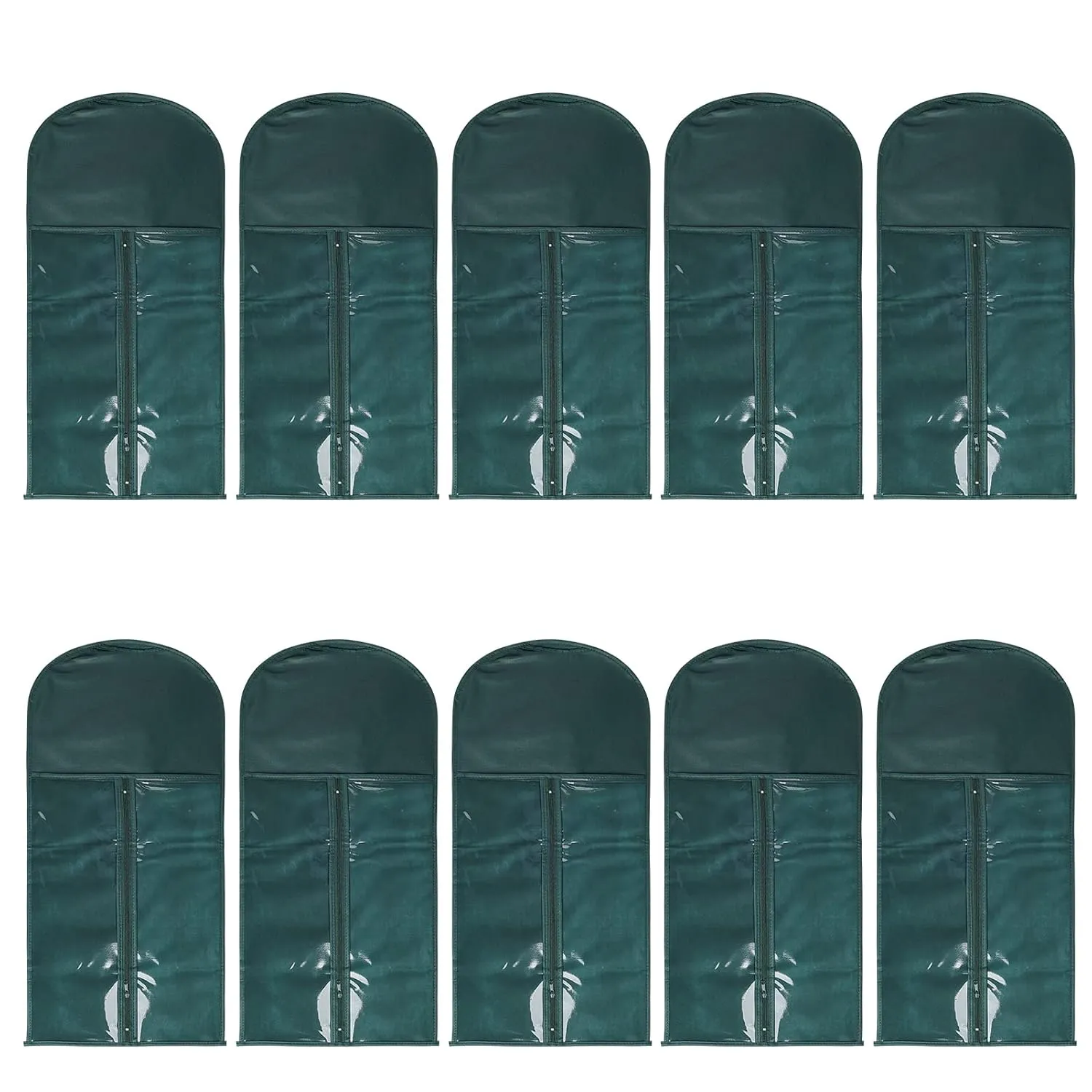 Wig Storage Bag Holder Case, Wigs Pouch Dust-Proof Organizer Protect for Professional Hair Extensions (Green Pack of 10)