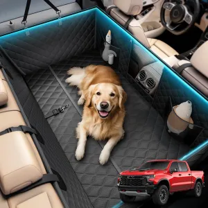 Wigoo 2025 Upgrade Dog Truck Seat Cover for Back Seat [400lbs Hard Bottom, Heavy Duty Material] Anti-Scratch Waterproof Backseat Pet Extender Hammock for Car, Fits Large Sedan SUV Truck Van, Size L