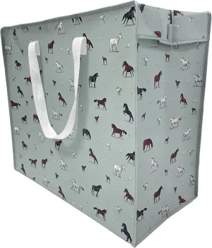 Willow Farm Horses Zip Up Laundry Storage Bags - Washing Basket - Large Storage Bags - Laundry Basket - Room Accessories For Men - Laundry Storage - Big Bags - Clothes Bin - Laundry Bins