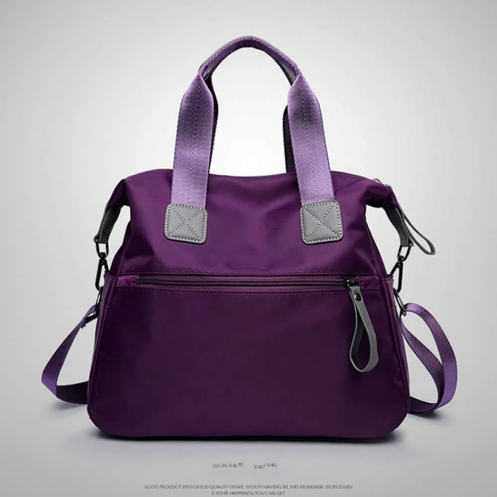 Women Casual Totes Handbags Shoulder Bags Purses Soft Nylon Bag (black)
