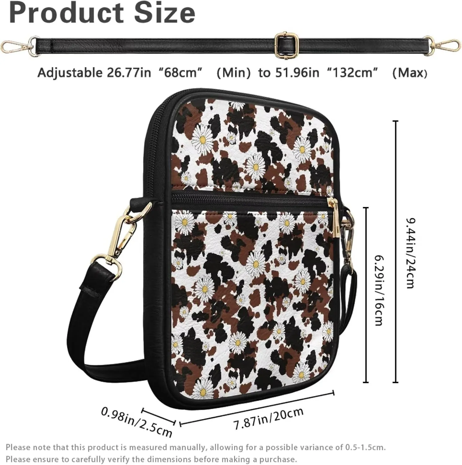 Women Small Crossbody Bags Trendy Messenger Bag Phone Purses Leather Shoulder Bag Multi Pocket Handbags