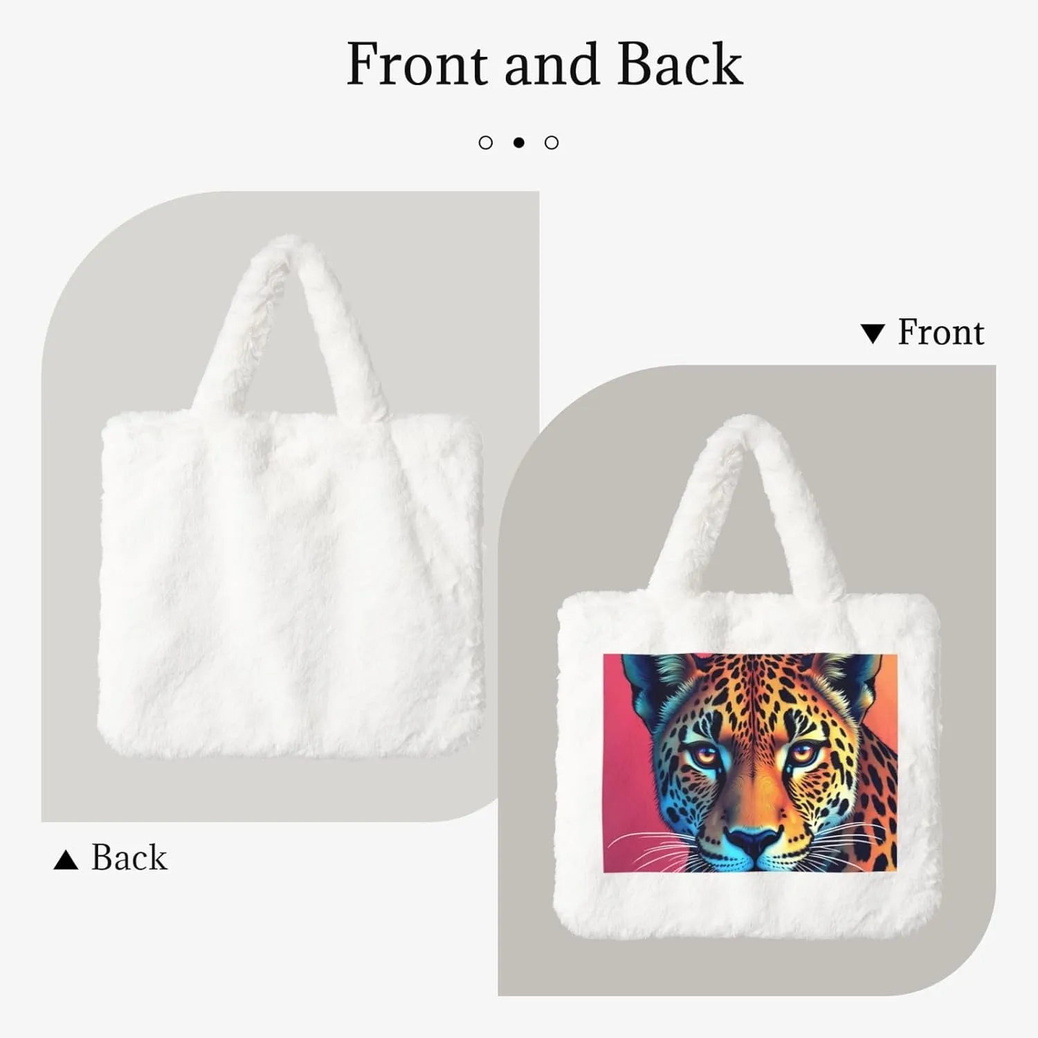 Women Tote Bag Fluffy Faux Fur Handbags Large Capacity Shopping Shoulder Bag Furry Clutch Handbag