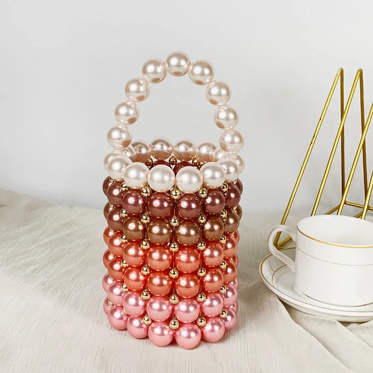 Women's Acrylic Dyed Handmade Beaded Handbag