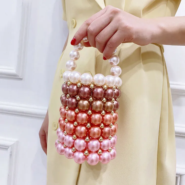 Women's Acrylic Dyed Handmade Beaded Handbag