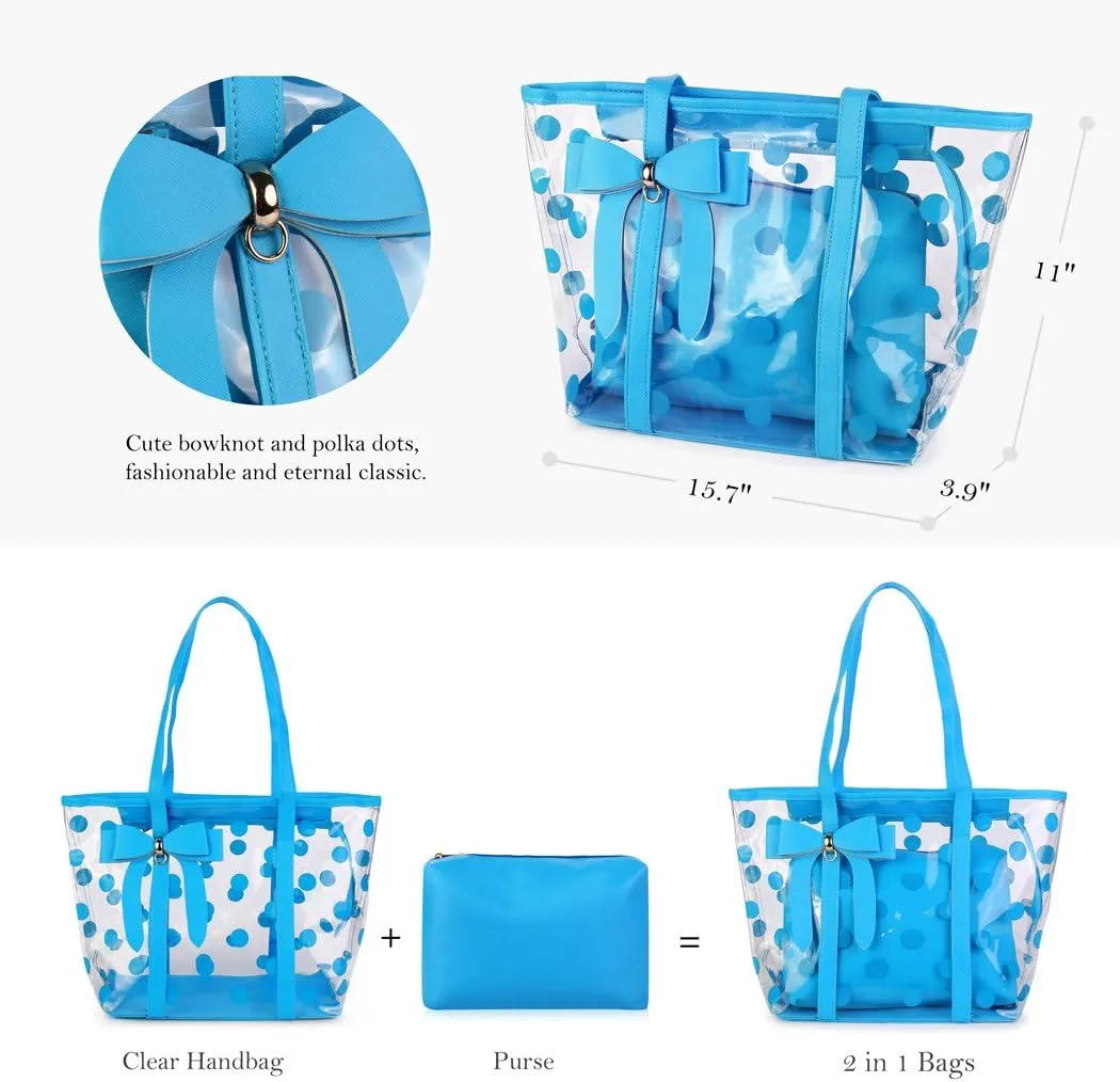 Women's Clear Tote Bags Multi-Use Shoulder bag Handbag Beach bag Shopping Bag