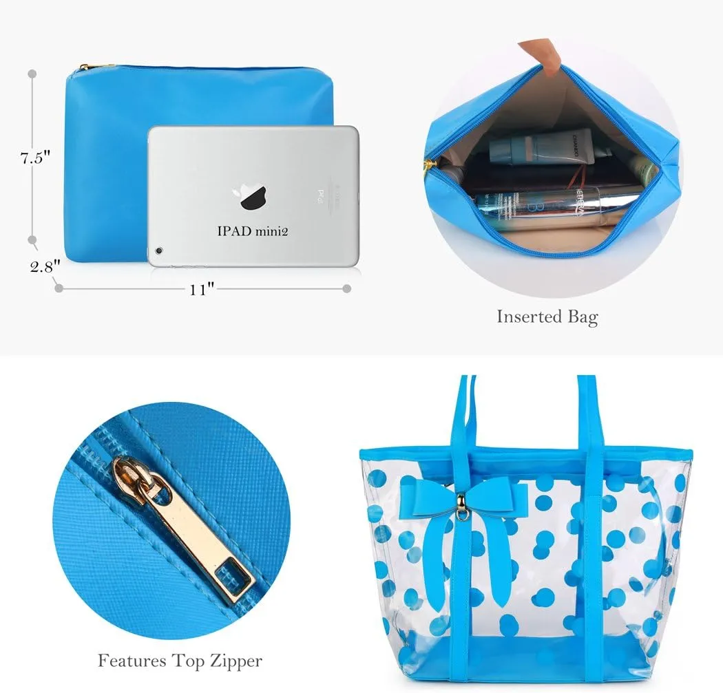 Women's Clear Tote Bags Multi-Use Shoulder bag Handbag Beach bag Shopping Bag