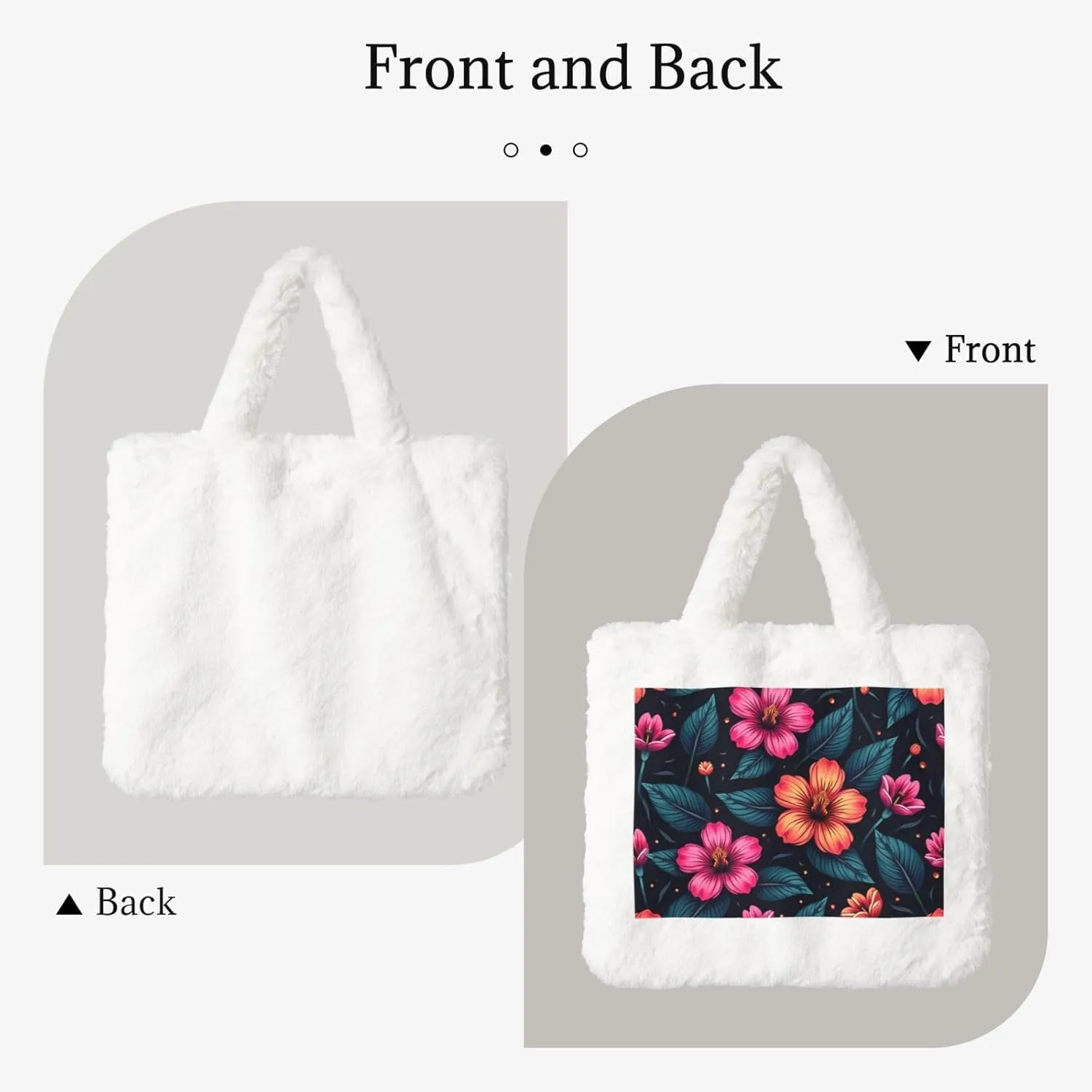 Women's Shoulder Handbags Fluffy Tote Bag Fashion Shoulder Bag for Women