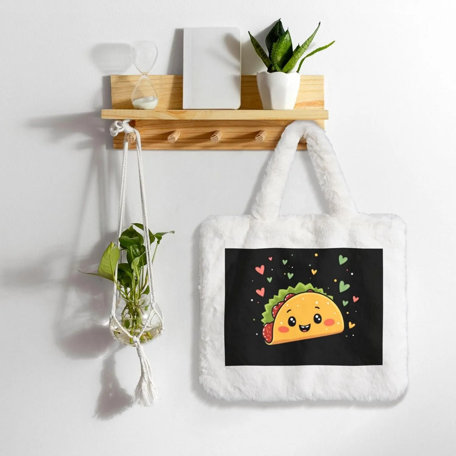 Women's Shoulder Handbags Fluffy Tote Bag Fashion Shoulder Bag for Women