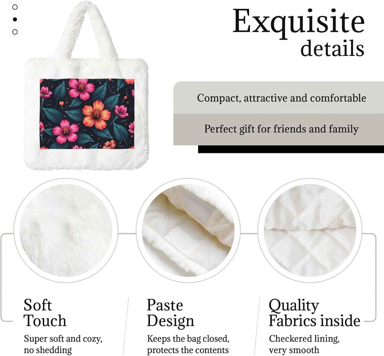 Women's Shoulder Handbags Fluffy Tote Bag Fashion Shoulder Bag for Women