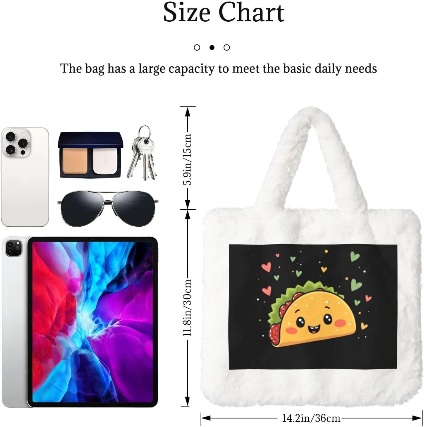 Women's Shoulder Handbags Fluffy Tote Bag Fashion Shoulder Bag for Women