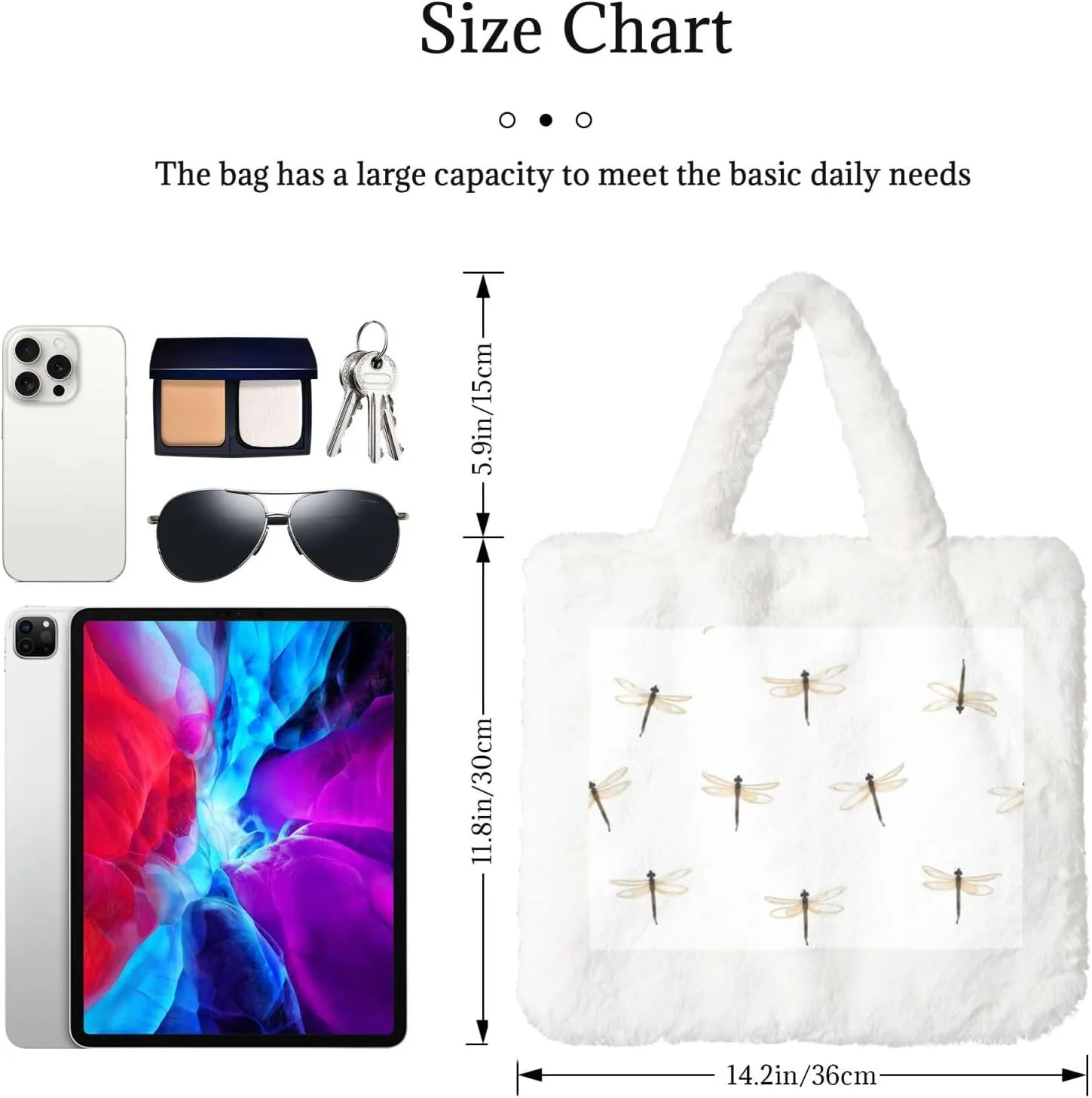Women's Shoulder Handbags Fluffy Tote Bag Fashion Shoulder Bag for Women