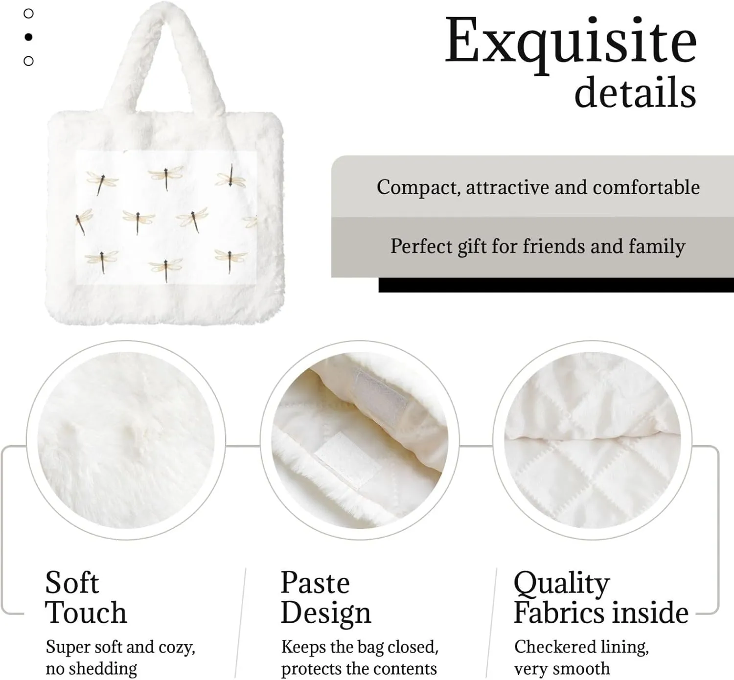 Women's Shoulder Handbags Fluffy Tote Bag Fashion Shoulder Bag for Women