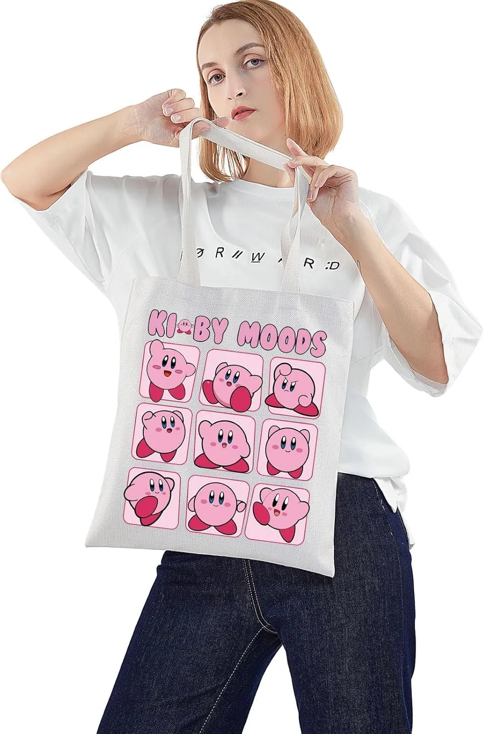 WZMPA Kawaii Tote Bag Game Lover Gift Reusable Grocery Bag Merchandise