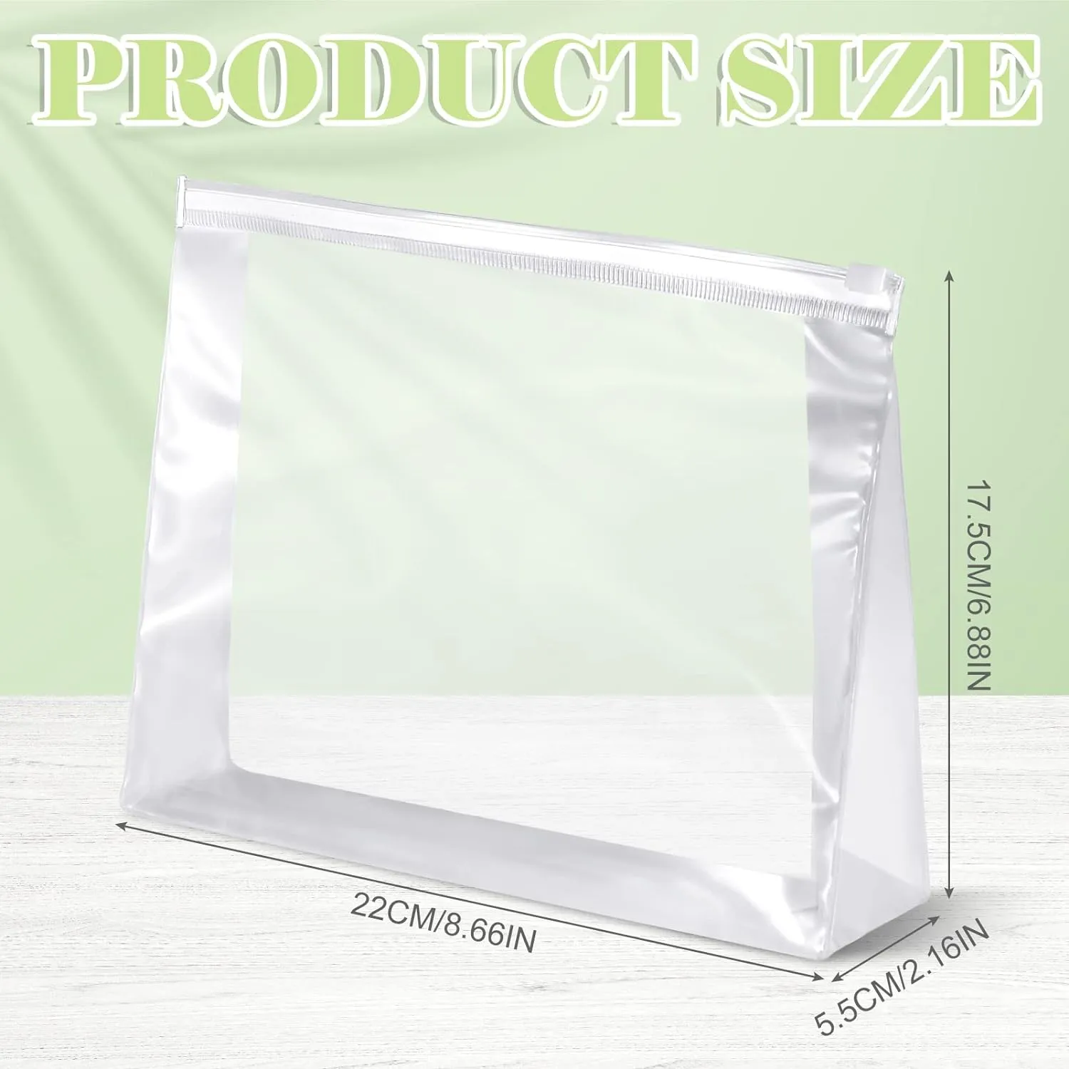 Xuniea 50 Pieces Mini Clear Makeup Bag Small Clear Zipper Pouch Travel Bag for Toiletries Plastic Cosmetic Organizer Waterproof for Women Men Vacation(8.66 x 6.88 x 2.16 In,Transparent)