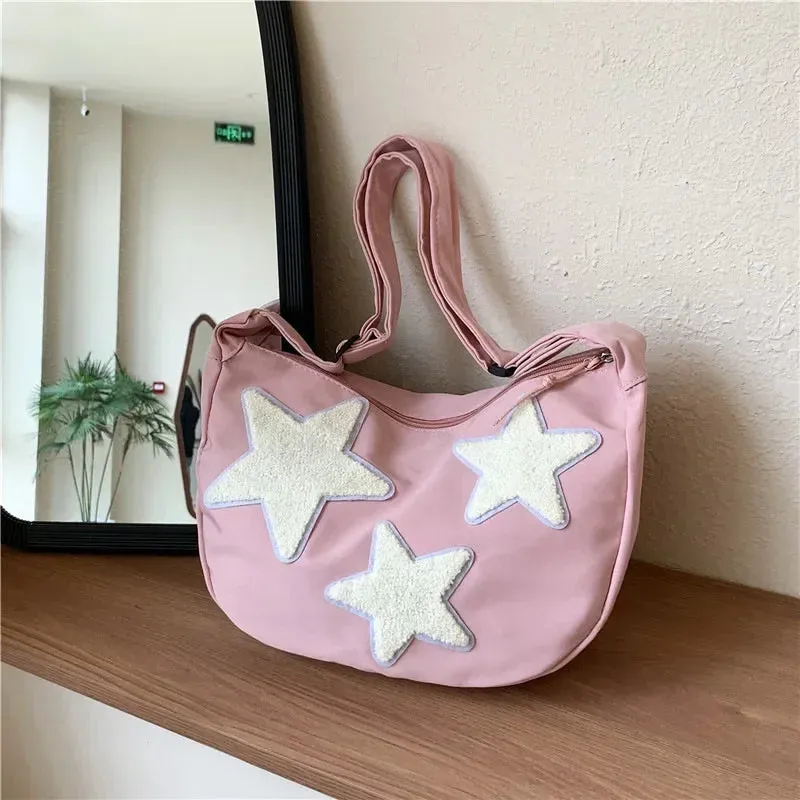 Y2K Canvas Messenger Crossbody Shoulder Bag