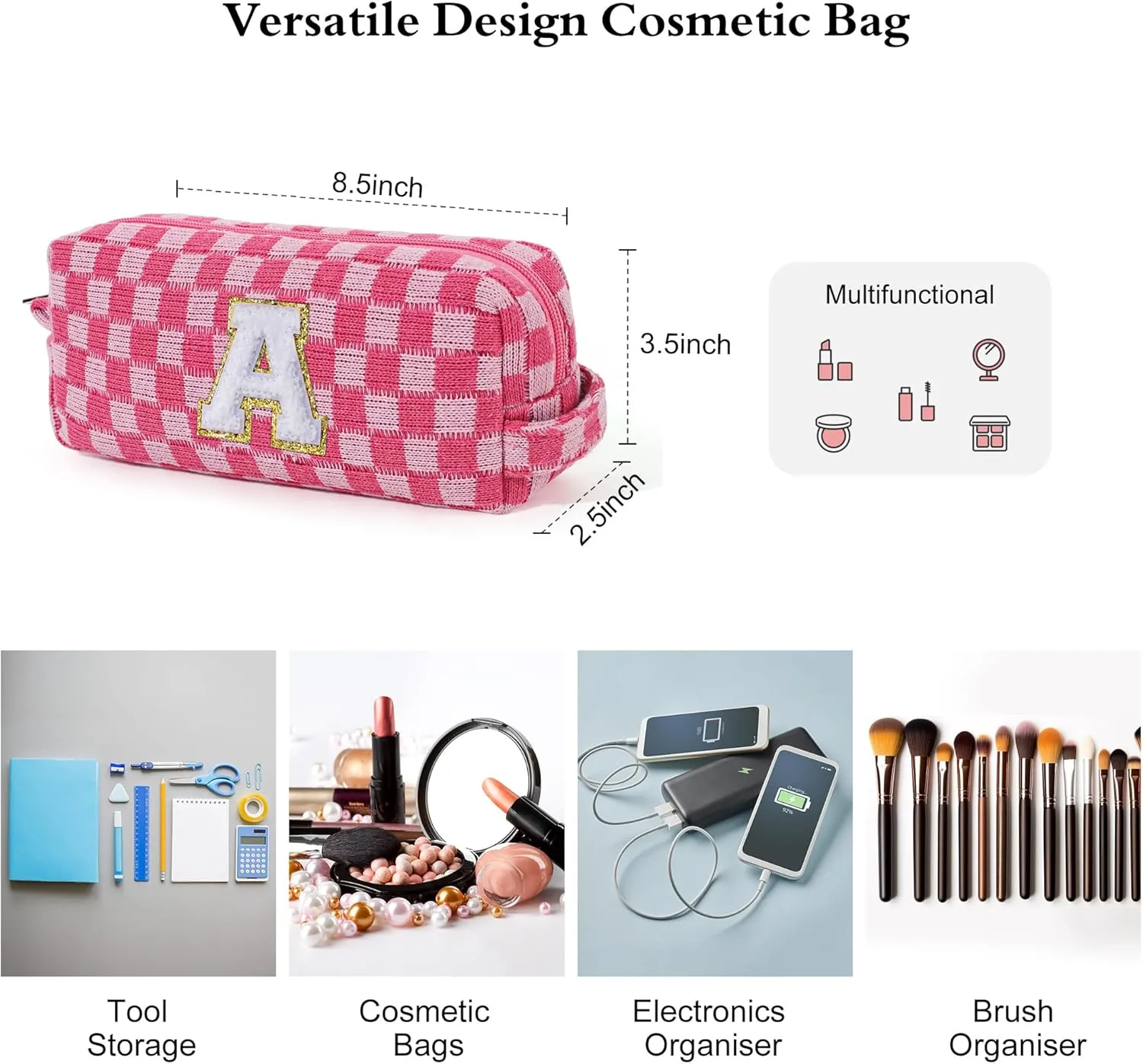 YOOLIFE Bridesmaid Gifts - Maid of Honor Gifts, Bridesmaid Proposal Gifts Wedding Day, Bridal Shower Gifts, Bride To Be Gifts, Bachelorette Party Gift for Bride, Initial Makeup Bags for Women Green J