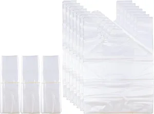 Yuright 400 Count Clear T-shirt Grocery Bags, Plastic To Go Shopping Bags with Handles, 11.8" X 19.7", F